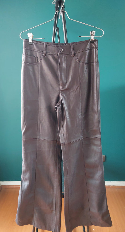 Pantalón de cuero café