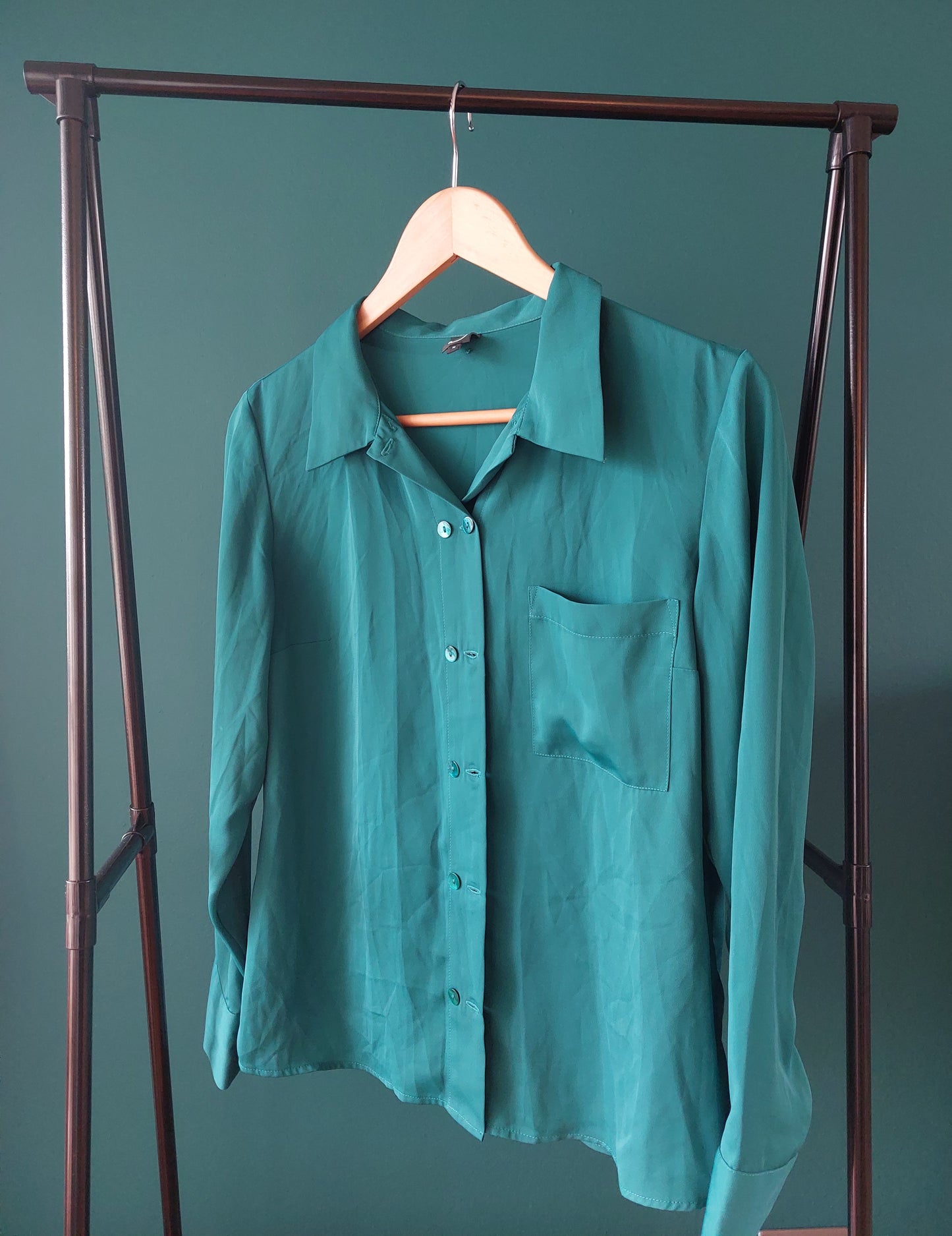 Blusa Verde abotonada